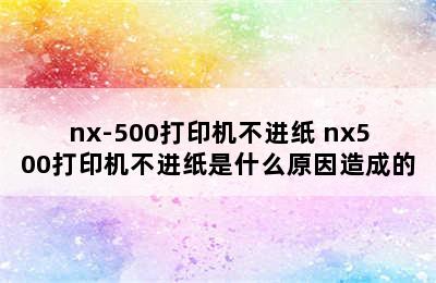 nx-500打印机不进纸 nx500打印机不进纸是什么原因造成的